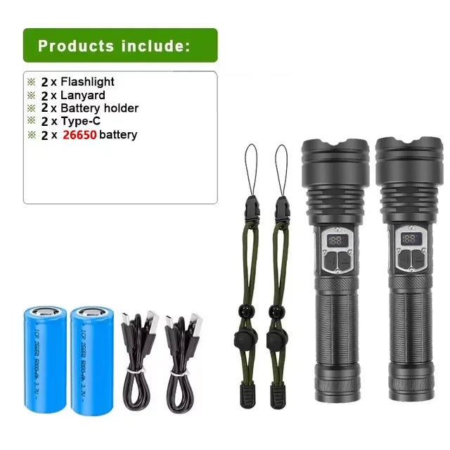 High Power Led Flashlight Rechargeable