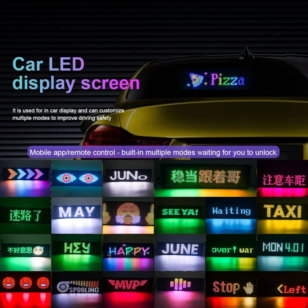 Car LED Sign Bluetooth APP LED Matrix Pixel Panel