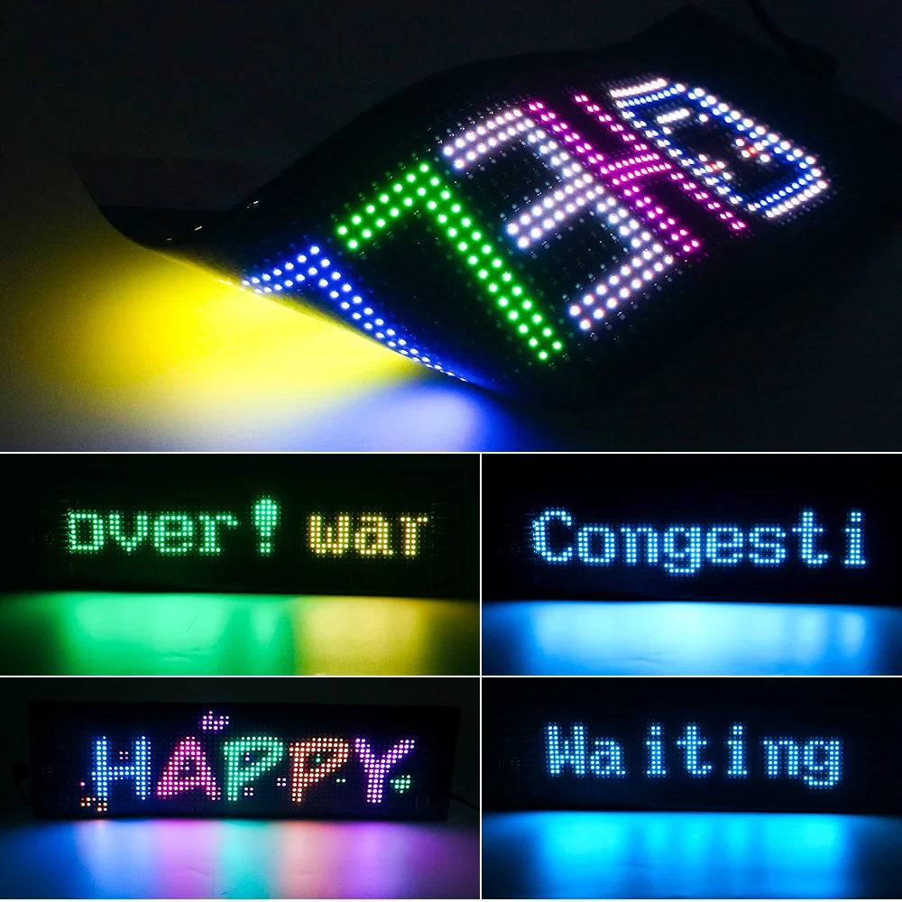 Car LED Sign Bluetooth APP LED Matrix Pixel Panel