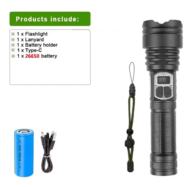 High Power Led Flashlight Rechargeable