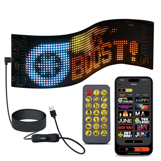 Car LED Sign Bluetooth APP LED Matrix Pixel Panel